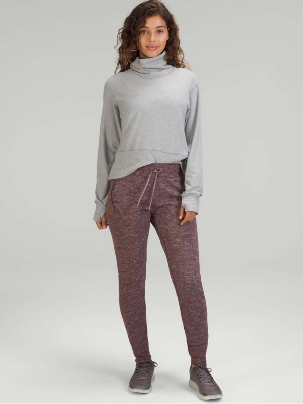 Lululemon Engineered Warmth Jogger Merino Wool Chrome / Lunar Rock / Black Sz 12